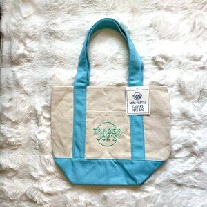 NWT Trader Joe's Pastel Mini Tote - Blue
